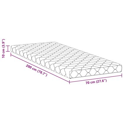 Матрак с кокосов слой Бяло 160 x 80 см PU пяна