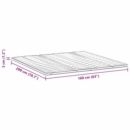 Подложки за матрак Бяло 160 x 200 cm Латекс
