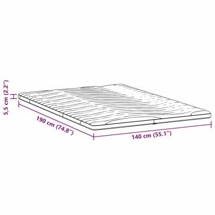 Подложки за матрак Бяло 140 x 190 cm Латекс