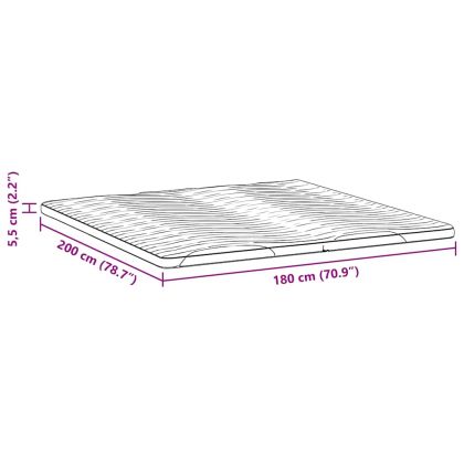 Подложки за матрак Бяло 180 x 200 cm Латекс