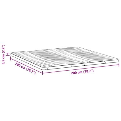 Подложки за матрак Бяло 200 x 200 cm Латекс