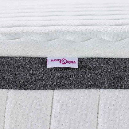 Матрак Бяло и сиво 80 x 200 cm Бонел пружина