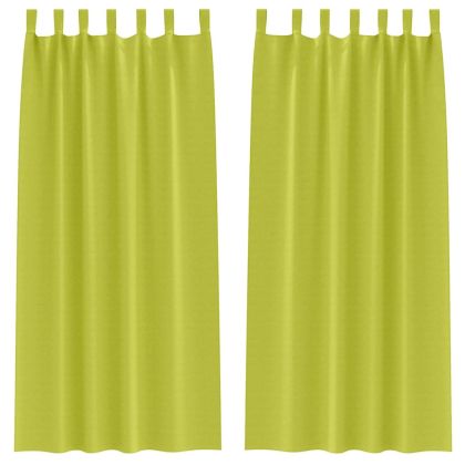 Завеси за затъмняване с пръстени 2 pcs Зелен 225 x 140 см