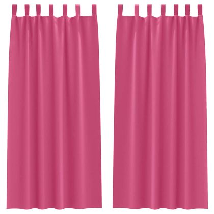 Завеси за затъмняване с пръстени 2 pcs Ярко Розово 225 x 140 см