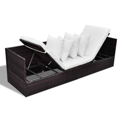 Шезлонг Кафяво 200 x 60 x 58 см полиратан