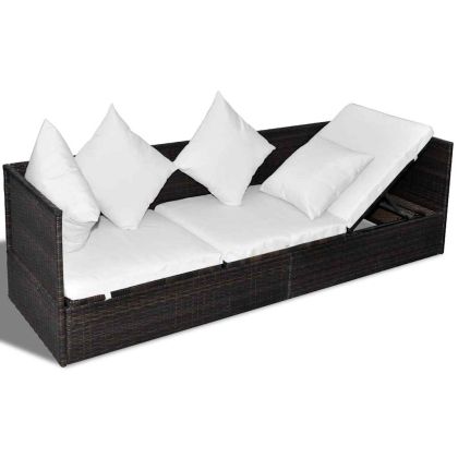 Шезлонг Кафяво 200 x 60 x 58 см полиратан