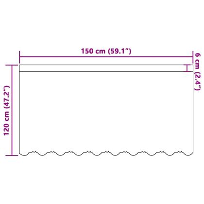 Перде от дантела С завеси Флорален Бяло 120 x 150 cm Полиестер