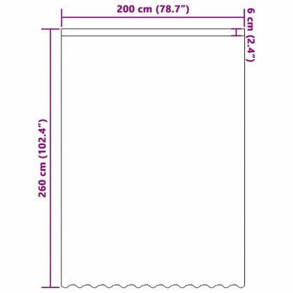 Перде от дантела С завеси Флорален Бяло 260x200см Полиестер