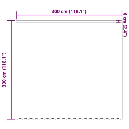 Перде от дантела С завеси Флорален Бяло 300 x 300 cm Полиестер