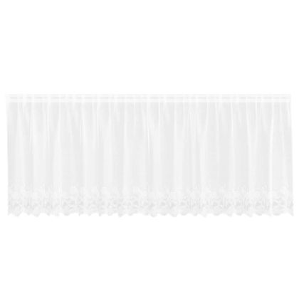 Перде от дантела С завеси Флорален Бяло 80 x 400 см Полиестер
