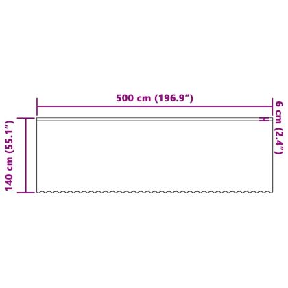 Перде от дантела С завеси Флорален Бяло 140 x 500 cm Полиестер
