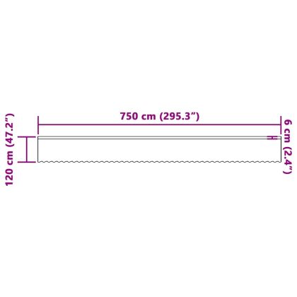 Перде от дантела С завеси Флорален Бяло 120 x 750 см Полиестер