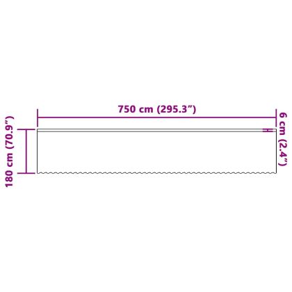 Перде от дантела С завеси Флорален Бяло 180 x 750 см Полиестер