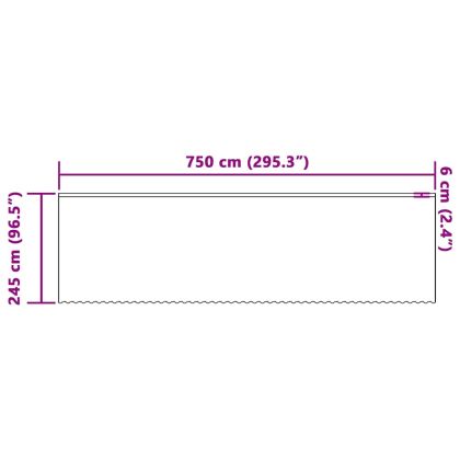 Перде от дантела С завеси Флорален Бяло 245 x 750 см Полиестер