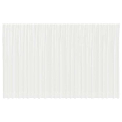 Перде от дантела С завеси Флорален Бяло 300 x 750 cm Полиестер