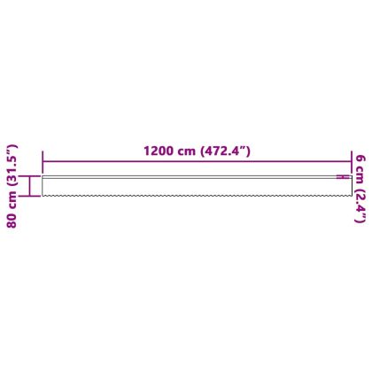 Перде от дантела С завеси Флорален Бяло 80 x 1200 см Полиестер