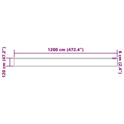 Перде от дантела С завеси Флорален Бяло 120 x 1200 cm Полиестер
