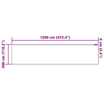 Перде от дантела С завеси Флорален Бяло 280x1200см Полиестер