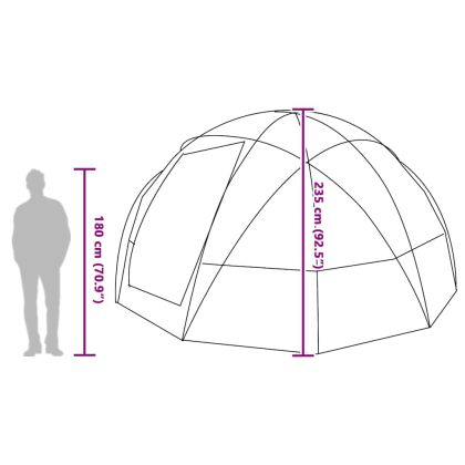 Къмпинг наметало с покрив Зелен 475 х 475 х 235 см Полиестер