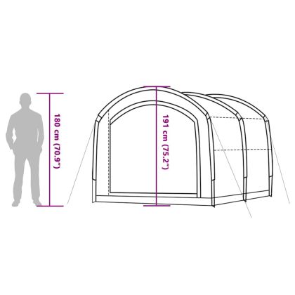 Наметало с покрив С въздушен отдушник Зелен Полиестер