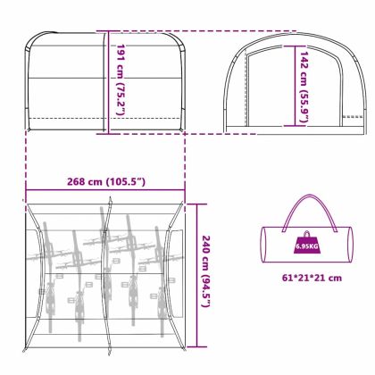 Наметало с покрив С въздушен отдушник Синьо Полиестер
