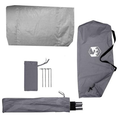 Наметало с покрив Друг Сив и черен 236 x 150 x 136 см