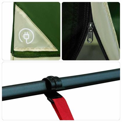 Вътрешна палатка с покрив Зелен 280 x 220 x 176 см тафта