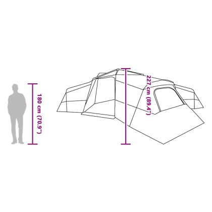 Семейна палатка с покрив Синьо 833 x 585 x 216 см тафта