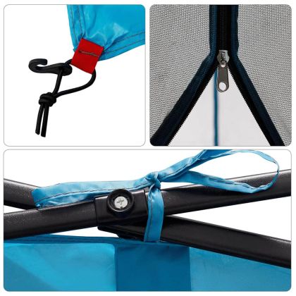 Вътрешна палатка с покрив Синьо 303 x 303 x 196 см тафта