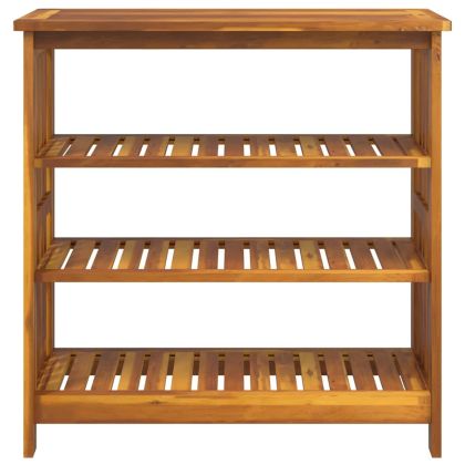 Градинско шкафче Кафяво 75 x 35 x 70см Солидно акациево дърво