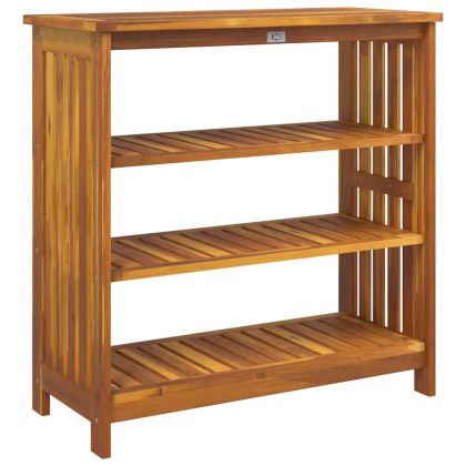 Градинско шкафче Кафяво 75 x 35 x 70см Солидно акациево дърво