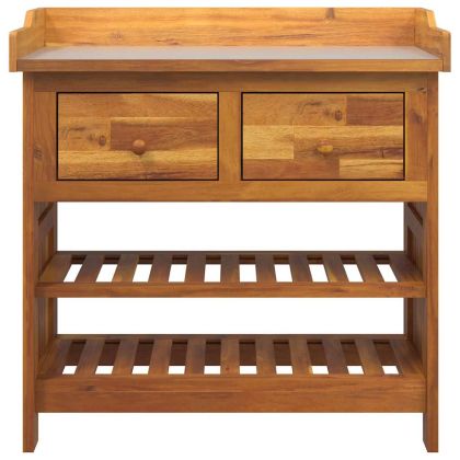 Градинско шкафче Кафяво 78 x 36,5 x 78см Солидно акациево дърво