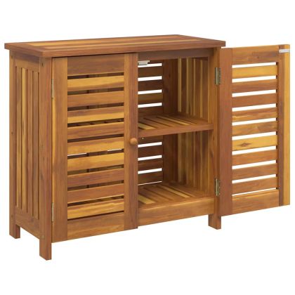 Градинско шкафче Кафяво 75 x 35 x 70см Солидно акациево дърво
