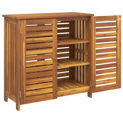 Градинско шкафче Кафяво 90 x 40 x 90см Солидно акациево дърво