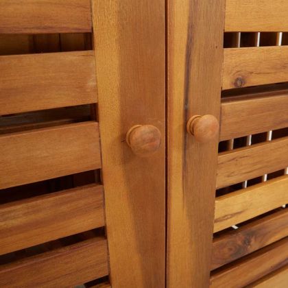 Градинско шкафче Кафяво 90 x 40 x 90см Солидно акациево дърво