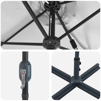 Градински парасол Пясък 370 x 197 x 239 см