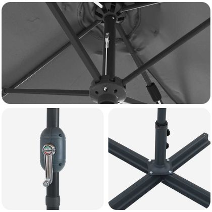 Градински парасол Антрацит 370 x 197 x 239 см