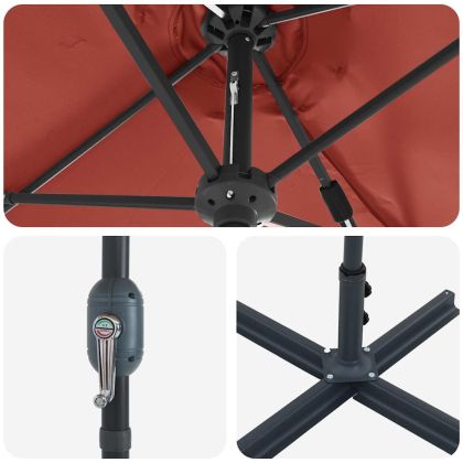 Градински парасол Теракота 370 x 197 x 239 см