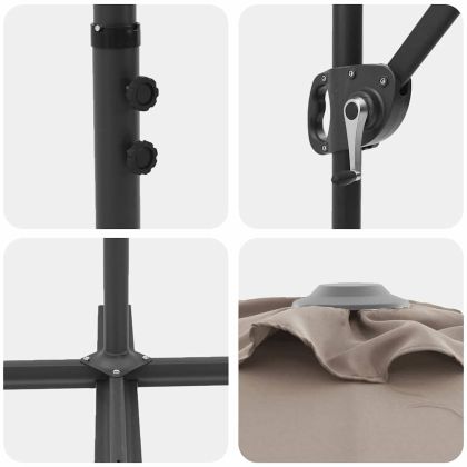 Градински чадър с вара Таупе 372 x 198 x 243 см