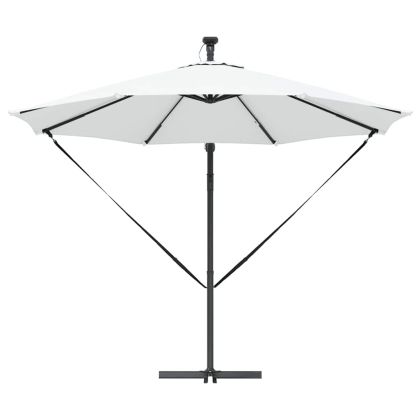 Чадър с кантилевер бананово Пясък 294 x 294 x 248 см