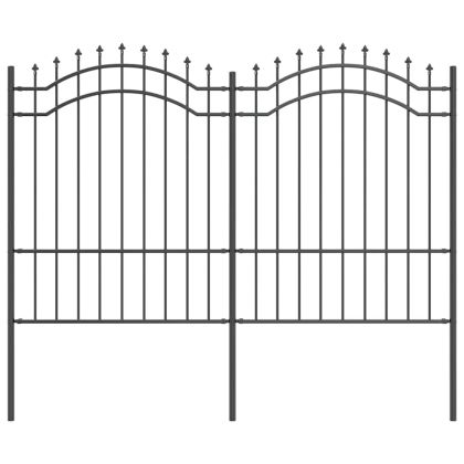 Градска ограда Сив 190 cm Прахово покритие стомана