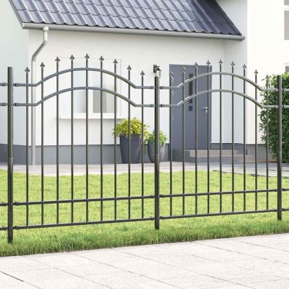 Градска ограда Сив 215 cm Прахово покритие стомана