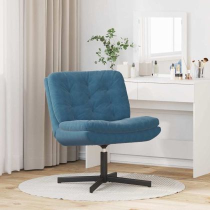 Къртящ релаксиращ стол Синьо 63 x 75 x 76 см Кадифе