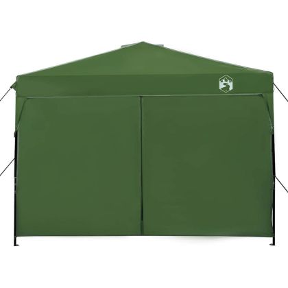 Шатър с автоматично отваряне Зелен 300 x 300 cm текстил