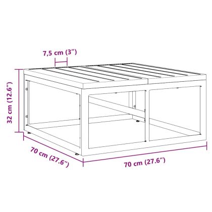 Мебели за открито Черно Алуминий