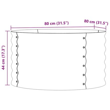 Градинска повдигната леха Зелен 80 x 80 x 44 cm Стомана
