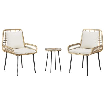 Комплект за хранене в градината 3 pcs Кафяво, Черно, Кремаво