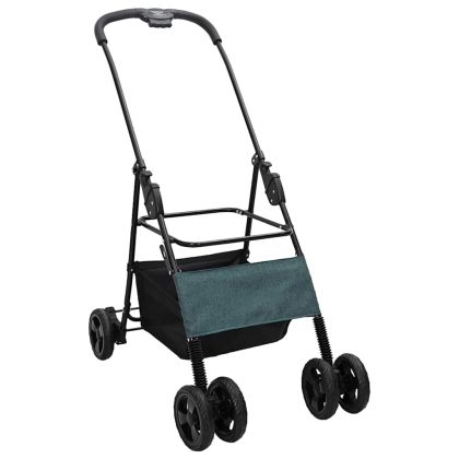 Сгъваема количка за домашни любимци Зелен 81 x 47 x 99 см