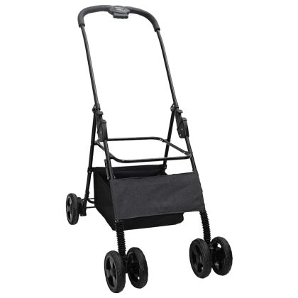 Сгъваема количка за домашни любимци Черно 81 x 47 x 99 см