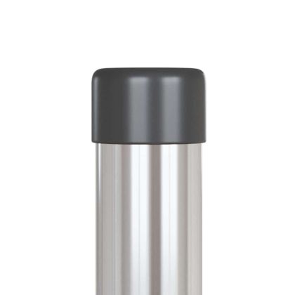 Оградни стълбове 12 pcs Сребрист 60 cm Прахово покритие стомана